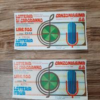 Due biglietti lotteria di Capodanno 1969