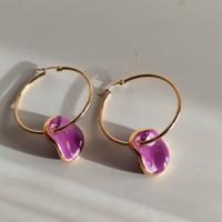 Orecchini a cerchio in ceramica 