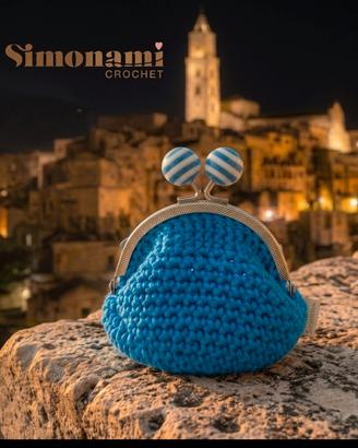 Portamonete Uncinetto " Notte A Matera"