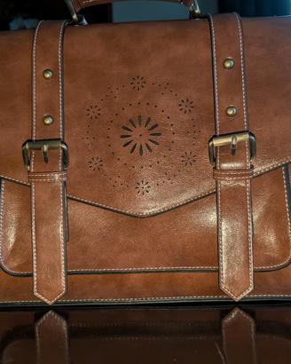 Borsa VINTAGE in ecopelle effetto CUOIO