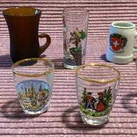 7 bicchieri vintage Germania e Svizzera