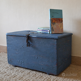 Antica Cassapanca in Legno Massello Panca Baule