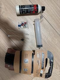 Kit Pneumatico bici gravel e liquido protettivo