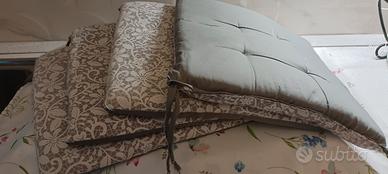 4 cuscini sedie cucina fantasia