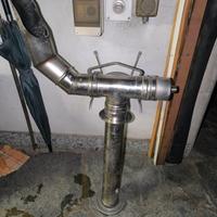 “Canna fumaria inox T + tubo + curva”