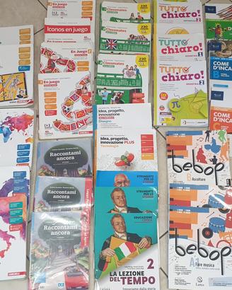 libri scolastici 1,2 e 3 media