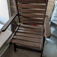 sedie pieghevoli in legno massiccio per esterno 