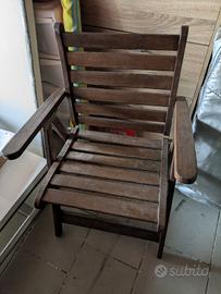 sedie pieghevoli in legno massiccio per esterno 
