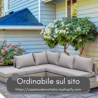 Divani da Esterno in Rattan Grigio