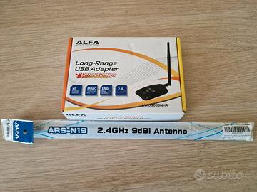 ALFA NETWORK long-range USB adapter + 1x ARS-N19