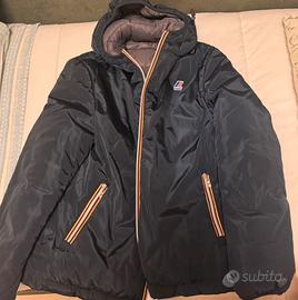 K-Way doubleface blu/grigio