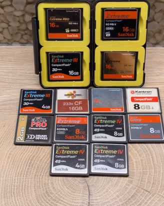 Schede fotografiche Sandisk e altre