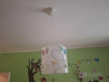 Lampadario cameretta + 2 lampade DALBER FARFALLE