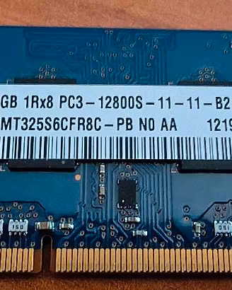 Ram sodimm DDR3 2GB 12800S per notebook