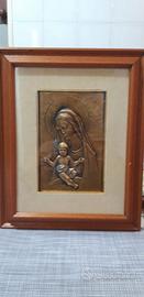 Quadro Madonna col bambino anni '70 Bertagna