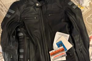 Giacca moto vintage pelle