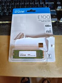 ssd nvme crucial E100 480gb pcie 4.0