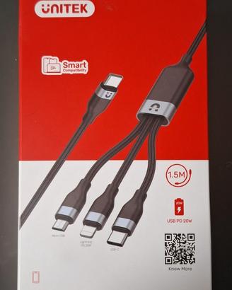 UNITEK Cavo USB-C 3 in 1 – NUOVO