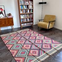 Acapulco tappeto intrecciato in stile kilim multic