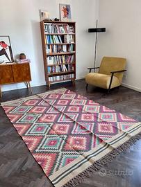 Acapulco tappeto intrecciato in stile kilim multic