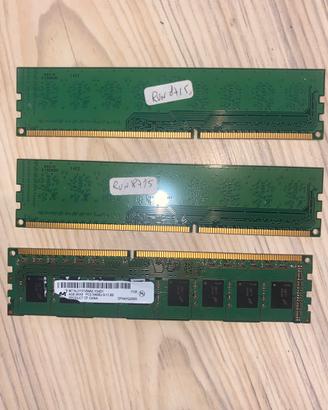 Kit Memorie RAM DDR3 (8 GB totali: 2x2GB + 1x4GB)
