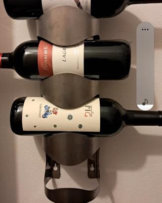 2 Porta bottiglie da parete ikea in acciaio fatto