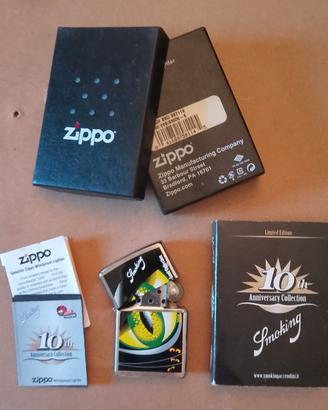 zippo smoking 10° anniversario 