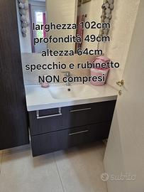 Mobile bagno con lavabo  piu colonna spspesa