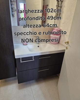 Mobile bagno con lavabo  piu colonna spspesa