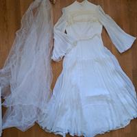 Abito da sposa vintage anni 70 Boho chic