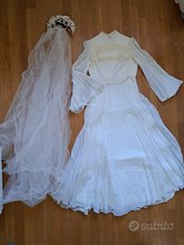 Abito da sposa vintage anni 70 Boho chic