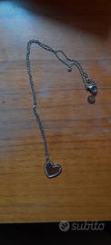 collana gioiello acciaio donna a cuore