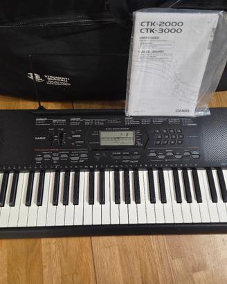 Casio CTK-3000, Supporto, Borsa, Pedale,alimentato