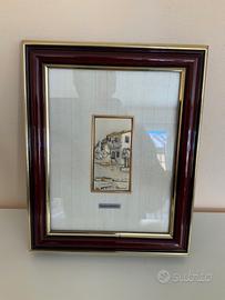 Cornice Bassorilievo in oro e argento Rossini