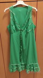 Camicia da notte Vintage Verde Smeraldo Taglia S
