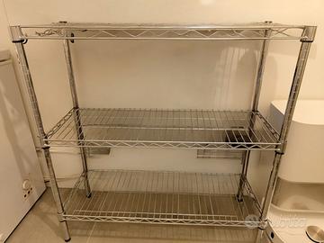 Scaffale acciaio cromato