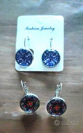 Orecchini in vetro con motivo Azulejos