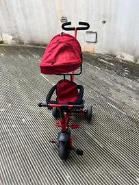 Triciclo Gio Baby 3in1 Rosso da 9 mesi a 3 anni