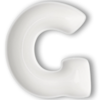 Ciotolina Brandani lettera G porcellana