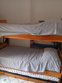 Letto a castello in legno massiccio