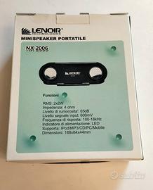 MINISPEAKER PORTATILE AUX LENOIR NX2006 IPOD MP3