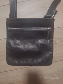 Borsello da uomo in pelle marrone