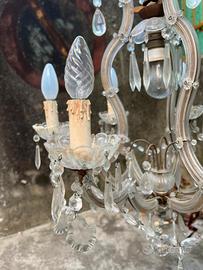 Lampadario in cristallo stile Maria Teresa 