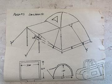 tenda igloo  3 posti
