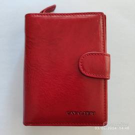 Portafoglio rosso in pelle Cavalieri