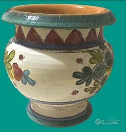 Vaso Maiolica di Deruta-MAR.EC DERUTA-dipinto mano