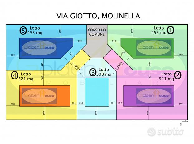 5 LOTTI DI TERRENO EDIFICABILI