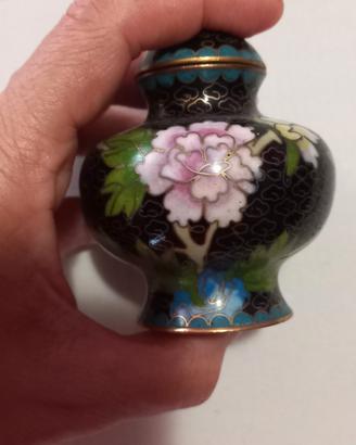Vasetto potiche Cina Cloisonne' vintage 