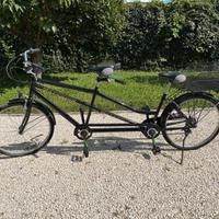 Tandem ben tenuto con cestino porta pacchi
