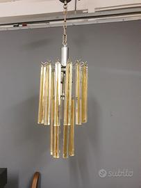 lampadario in vetro di murano  trilobii venini 
